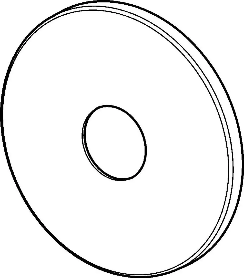 Runde Metallrosette in Chromoptik mit mittigem Loch, geeignet für HANSA-Armaturen. Schlichtes Design ohne weitere Verzierungen.